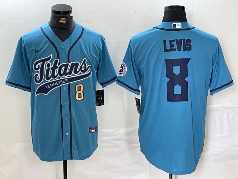 Men Tennessee Titans #8 Levis Blue Joint Name 2024 Nike Limited NFL Jersey style 2->tennessee titans->NFL Jersey
